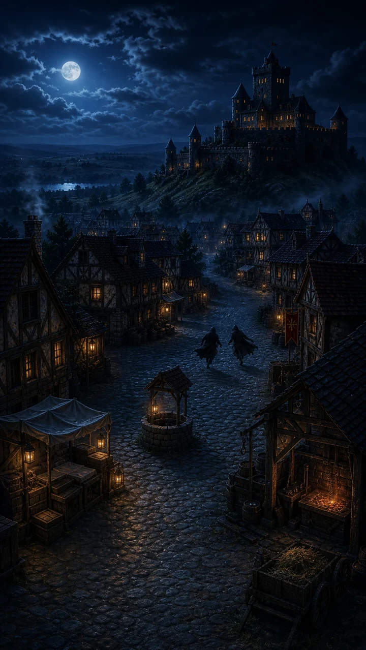 Feudo de Hierro durante la noche